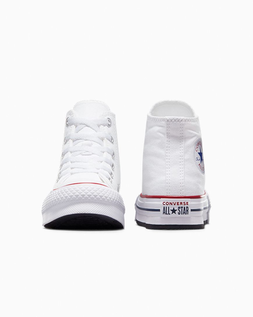 Topanky Na Platforme Converse Chuck Taylor All Star Lift Vysoke Dievcenske Biele Tmavo Červené Námornícka Modrá | SK I5DWQ0